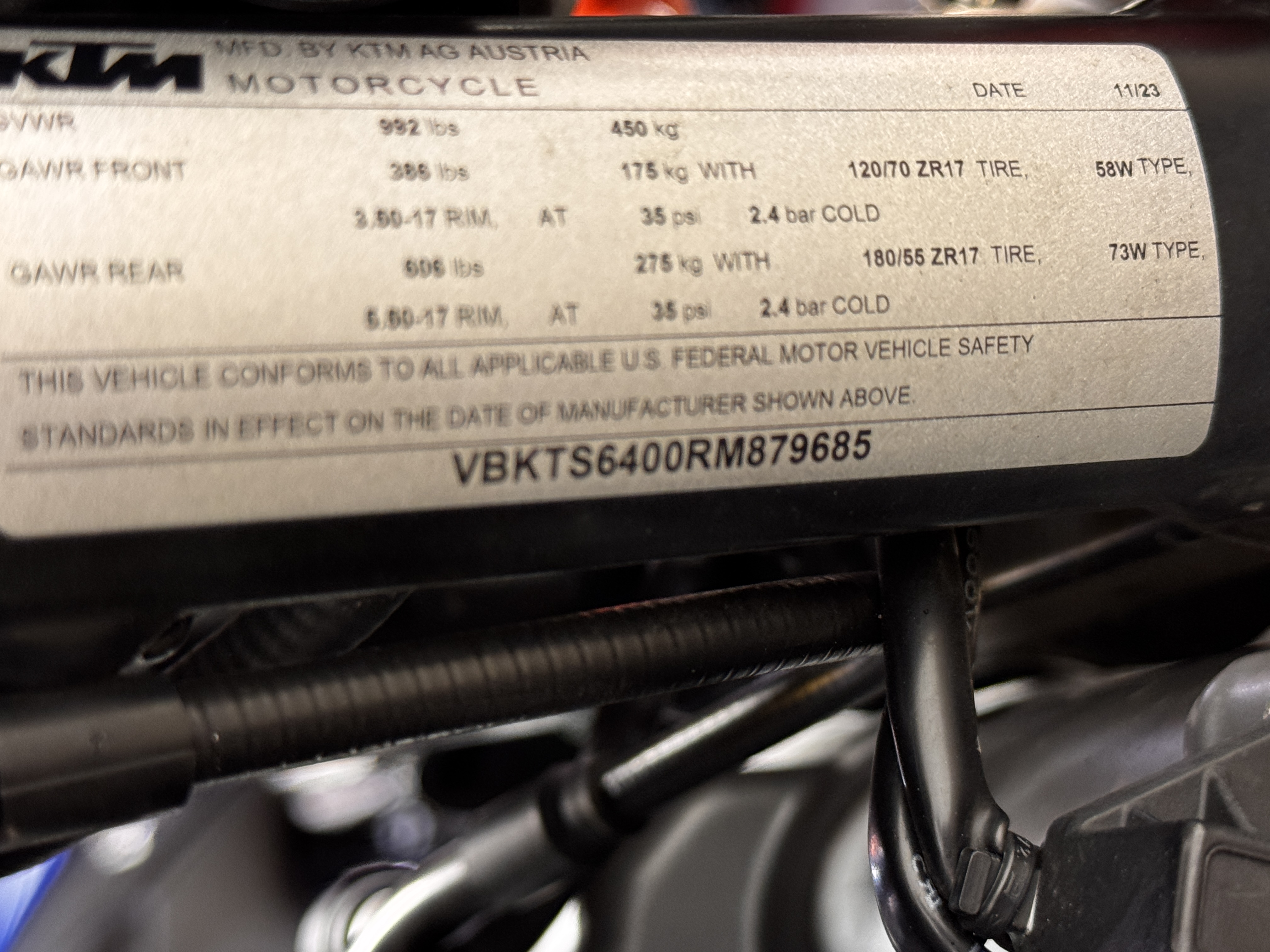 2024 KTM 890 SMT Motorcycle