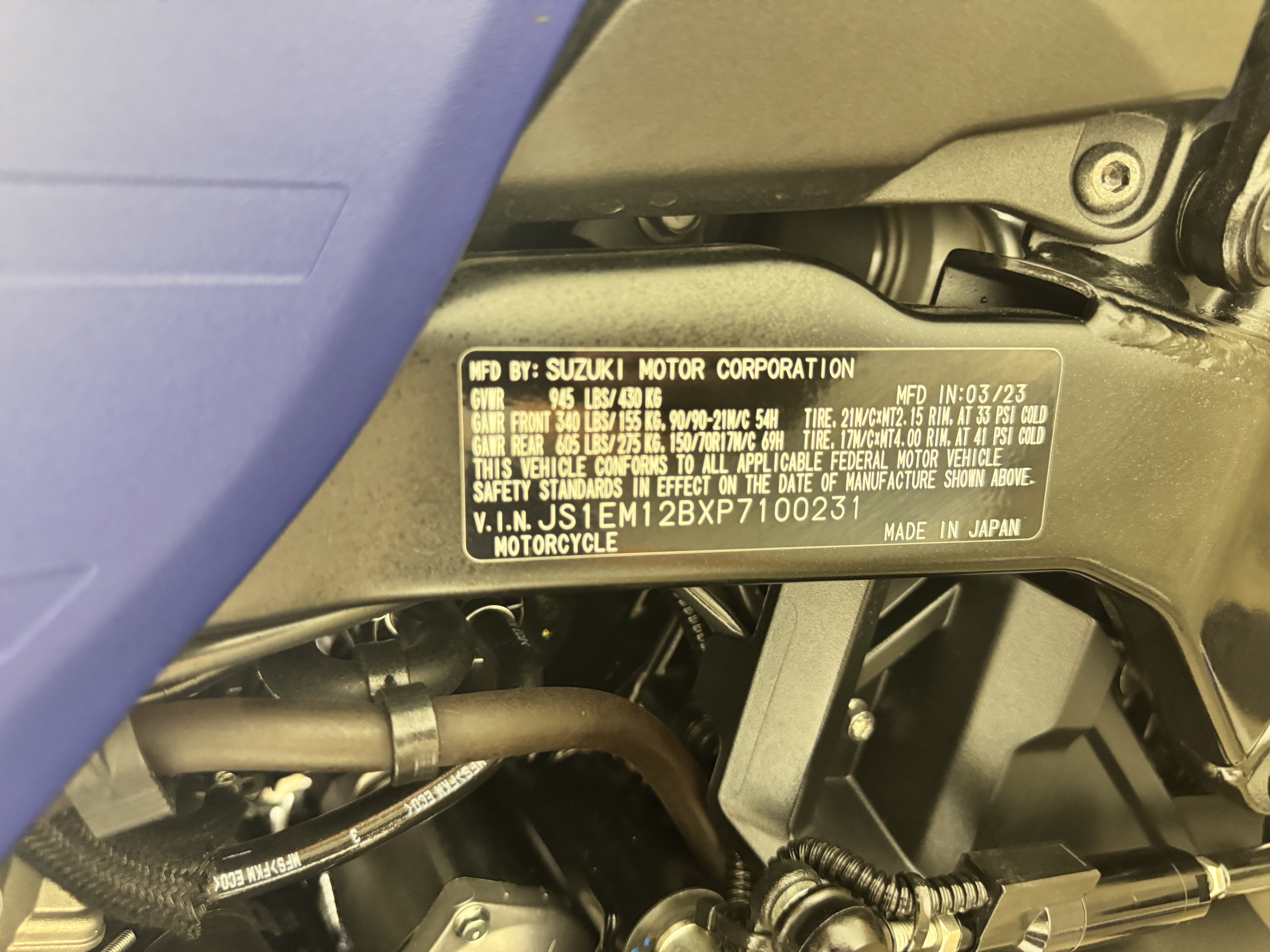 2023 Suzuki V-STROM 800DE Motorcycle